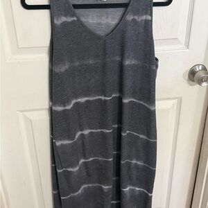 Search for Sanity Gray Tie-Dye Dress